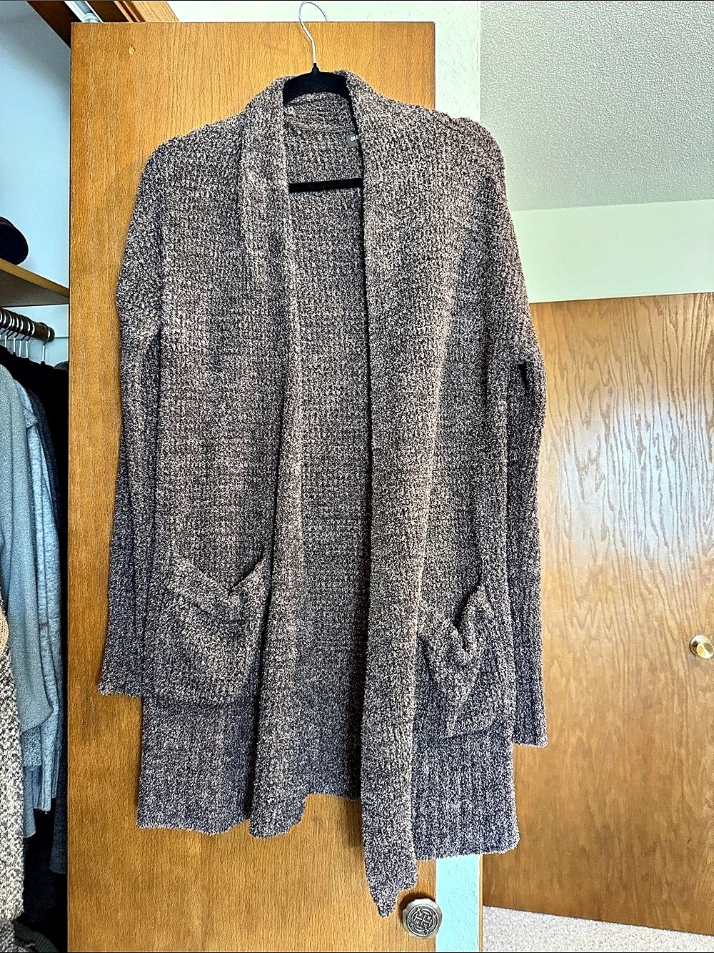 Barefoot dreams brown and black Open Front Coat
